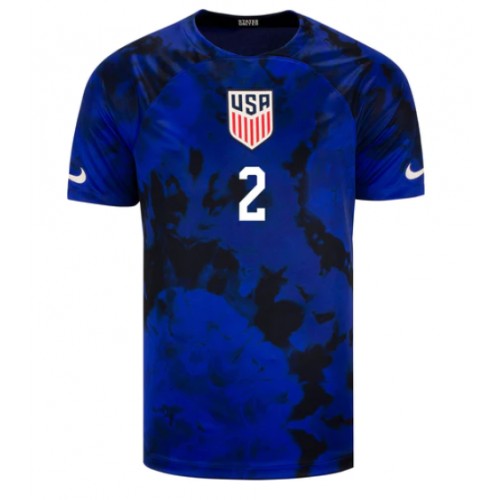 Maillot de foot États-Unis Sergino Dest #2 Extérieur Monde 2022 Manches Courte